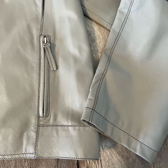 Bod & Christensen XXXL/3XL Grey Leather Burnish Jacket - Picture 8 of 16